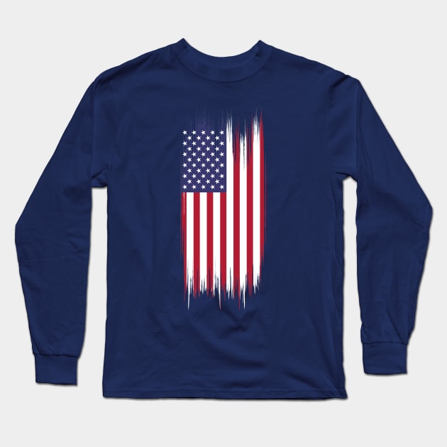 American Flag Long Sleeve T-Shirt by MN Favorites